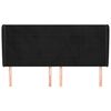 vidaXL galvgalis ar malām, 183x23x118/128 cm, melns samts