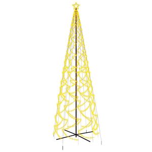 vidaXL Ziemassvētku egle, 1400 silti baltas LED lampiņas, 160x500 cm