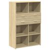 vidaXL augstais skapītis, ozolkoka, 80x42,5x124 cm, inženierijas koks