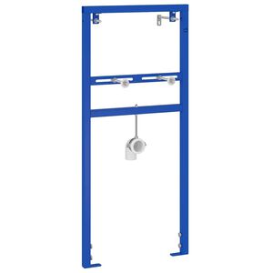 vidaXL Sienas atbalsts izlietnes sistēmai Zila 50 x 3 x 112 cm