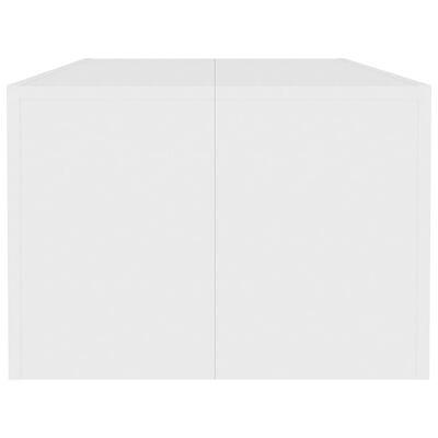 vidaXL kafijas galdiņš, balts, 110x50x35 cm, skaidu plāksne
