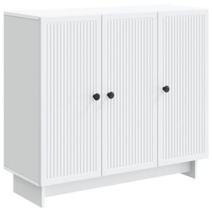 vidaXL Puse Balts 89 x 34,5 x 80 cm Inženierijas koks