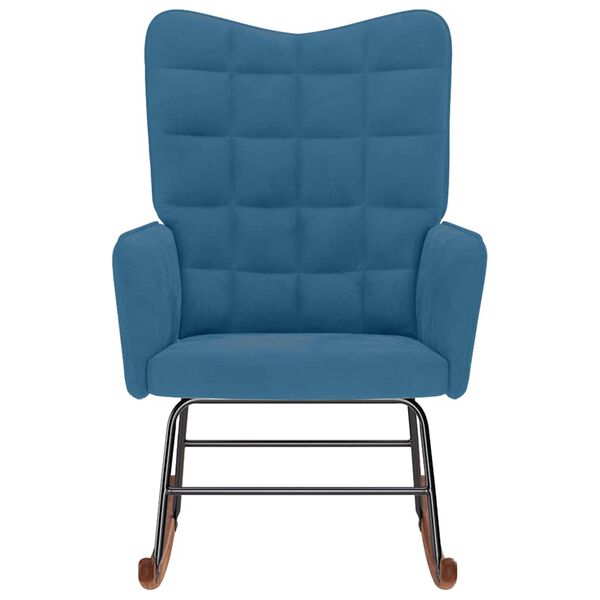 vidaXL &scaron;ūpuļkrēsls, zils samts