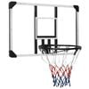 vidaXL basketbola vairogs, caurspīdīgs, 90x60x2,5 cm, polikarbonāts