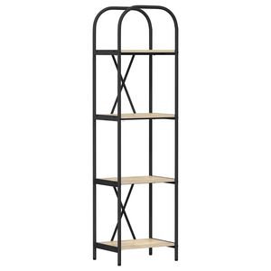 vidaXL Grāmatu plaukts 4 līmeņi 40 x 30 x 146 cm Inženierijas koks