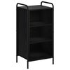 vidaXL Puse Melns ozols 97 x 33 x 81 cm Inženierijas koks
