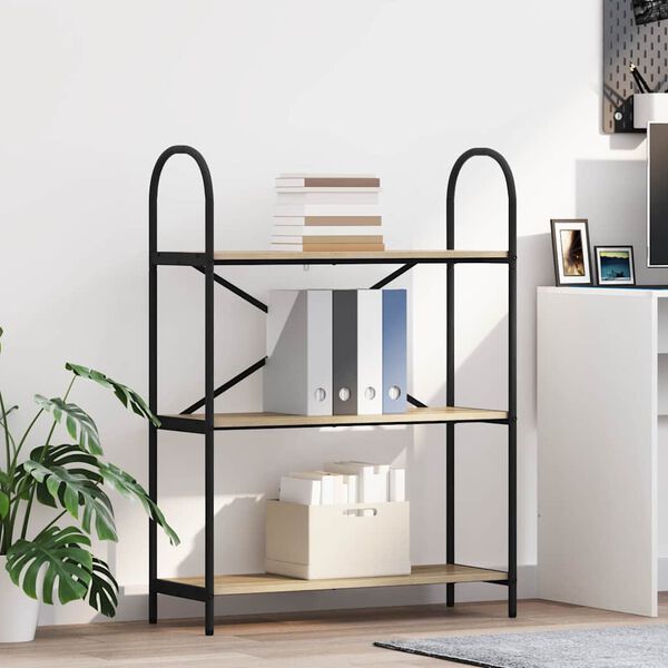 vidaXL Grāmatu plaukts Sonoma ozols 80 x 30 x 109 cm Inženierijas koks