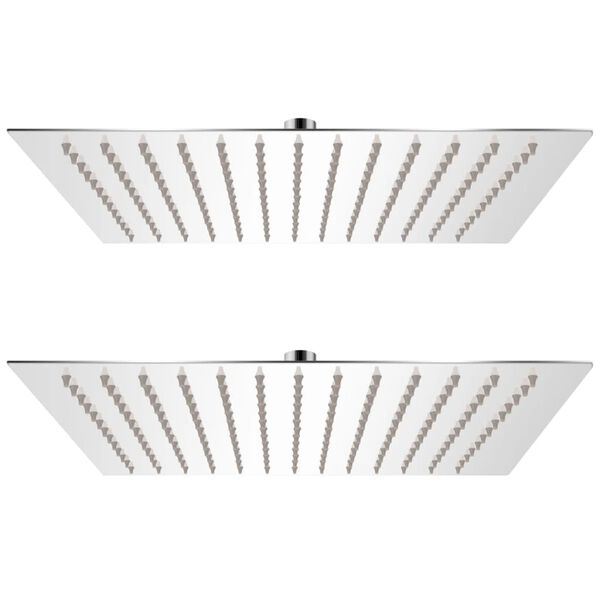 vidaXL lietus du&scaron;as galvas, 2 gab., 30x30 cm, nerūsējo&scaron;s tērauds