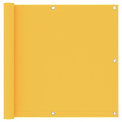vidaXL balkona aizslietnis, 90x600 cm, dzeltens audums
