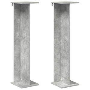 vidaXL Augu statīvs Betona Pelēks 25 x 25,5 x 100,5 cm