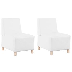 vidaXL Modulārais bezrku dīvāns 2 pcs Balts 55 x 74 x 82 cm