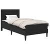 vidaXL Gultas rāmis ar matraci ar galvas klāju Melns 90 x 190 cm Samts