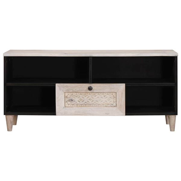 vidaXL TV vienības ar plauktu Balts 105 x 33 x 46 cm Inženierijas koks