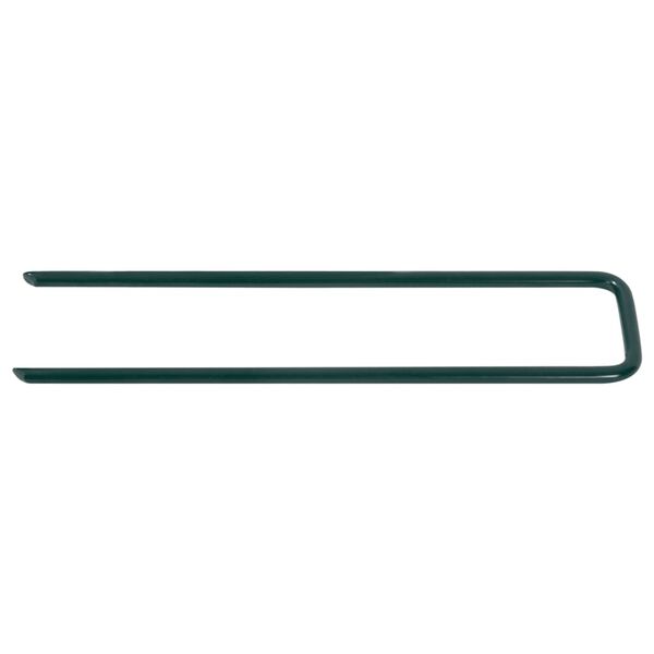 vidaXL mākslīgā zālāja stiprinājumi, 100 gab., U-forma, dzelzs