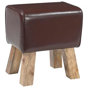 vidaXL sols 40 x 30 x 45 cm Īsta āda Tum&scaron;i brūna