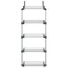 vidaXL durvju organizators ar 5 plauktiem, 52x20x135 cm, alumīnijs