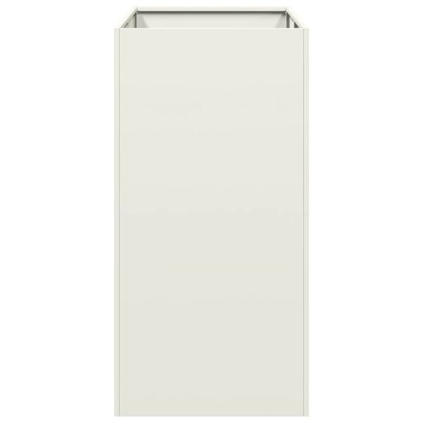 vidaXL puķu kaste, balta, 40x80x80 cm, tērauds