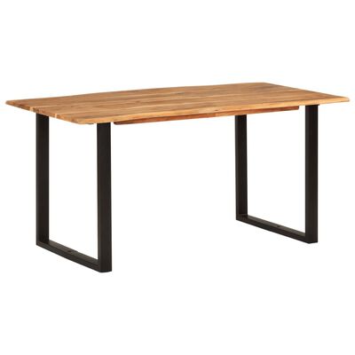 vidaXL virtuves galds, 154x80x76 cm, akācijas masīvkoks