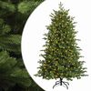vidaXL Mākslīgā Saliekamā Ziemassvētku Egle 120 cm 150 LED Silti balts
