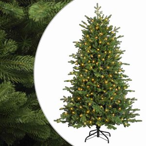 vidaXL Mākslīgā Saliekamā Ziemassvētku Egle 120 cm 150 LED Silti balts