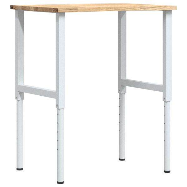 vidaXL darbagalds, 80x60x(71,5-98) cm, ozola masīvkoks