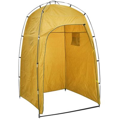 vidaXL dušas/tualetes/ģērbtuves telts, dzeltena