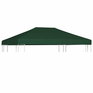 vidaXL nojumes jumta pārsegs, zaļ&scaron;, 4x3 m, 310 g/m&sup2;