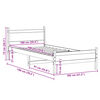 vidaXL gulta bez matrača, vaska brūna, 100x200 cm, priedes masīvkoks