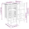 vidaXL 3-daļīgs dārza bāra mēbeļu komplekts, akācijas masīvkoks