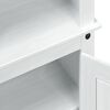 vidaXL Augstais skapītis Balts 74 x 38 x 170 cm Ciets priedes koks