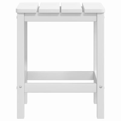 vidaXL dārza krēsls ar galdiņu, HDPE, balts
