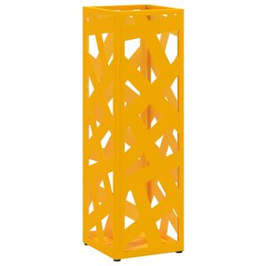 vidaXL Lietus lietussarga statīvs Sinepju 15,5 x 15,5 x 49 cm Tērauds