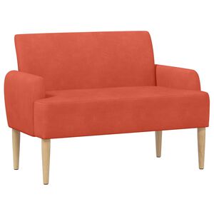 vidaXL Divvietīga mēbele ar pogu pūkām Sarkans oranžs 116 x 67 x 81 cm