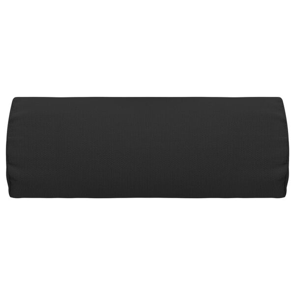 vidaXL pludmales krēsla galvas balsts, 40x7,5x15 cm, melns tekstilēns