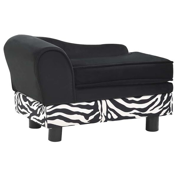 vidaXL dīvāns suņiem, melns, 57x34x36 cm, plīšs