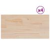 vidaXL galda virsmas, 4 gab., 90x45x1,7 cm, taisnstūra, priedes koks