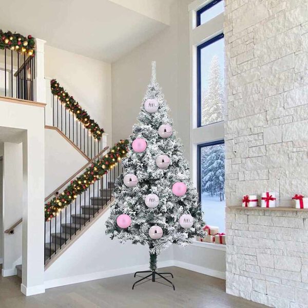 vidaXL Ziemassvētku bumbiņu komplekts XXL 3 pcs Rozā Plastmasa