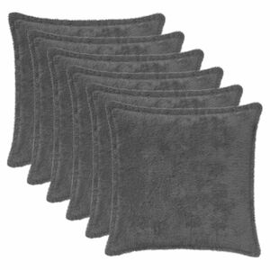 vidaXL Spilvenu pārvalks 6 gab. HOUTEN Tum&scaron;i pelēka 30 x 30 cm