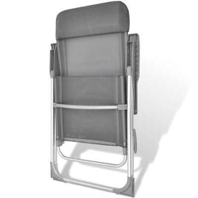 Salokāmi, regulējami alumīnija kempinga krēsli, 2 gab.