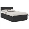 vidaXL Gultas rāmis Melns 135 x 190 cm Inženierijas koks