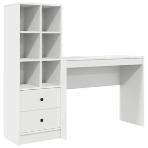 vidaXL Galds Balts 145,5 x 40 x 127 cm 2 gab.