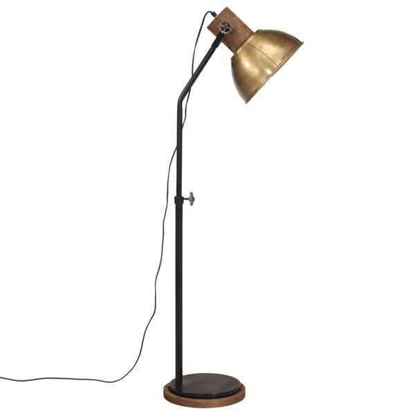 vidaXL grīdas lampa, 25 W, antīka misiņa krāsa, 30x30x100-150 cm, E27