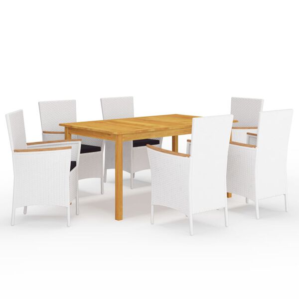 vidaXL 7-daļīgs dārza mēbeļu komplekts