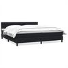 vidaXL Box Spring Gulta ar matrača Melns 200x210 cm samts