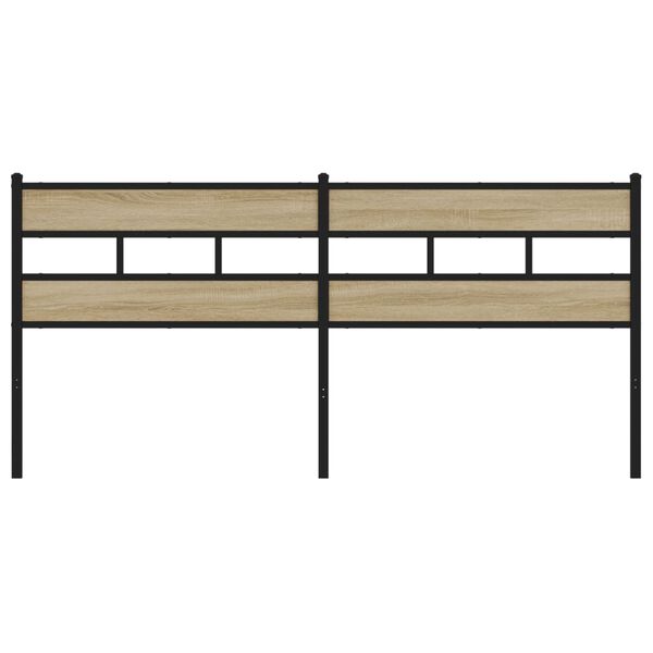 vidaXL rezerves galvgalis, ozolkoka krāsa, 200 cm, dzelzs un inženierijas koks