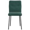 vidaXL virtuves krēsli, 2 gab., tum&scaron;i zaļ&scaron; samts