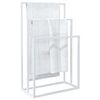 vidaXL dvieļu statīvs, balts, 48x24x79 cm, dzelzs