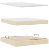 vidaXL Gulta ar uzglabā&scaron;anas vietu un matraci Krēms 180 x 200 cm