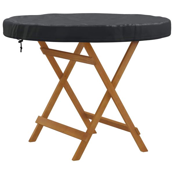 vidaXL Āra Galda Pārklājs Melna 112 x 112 x 10 cm 210D Oksforda audums