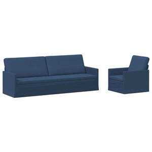 vidaXL Dīvānu komplekts 2 pcs Zila Audums